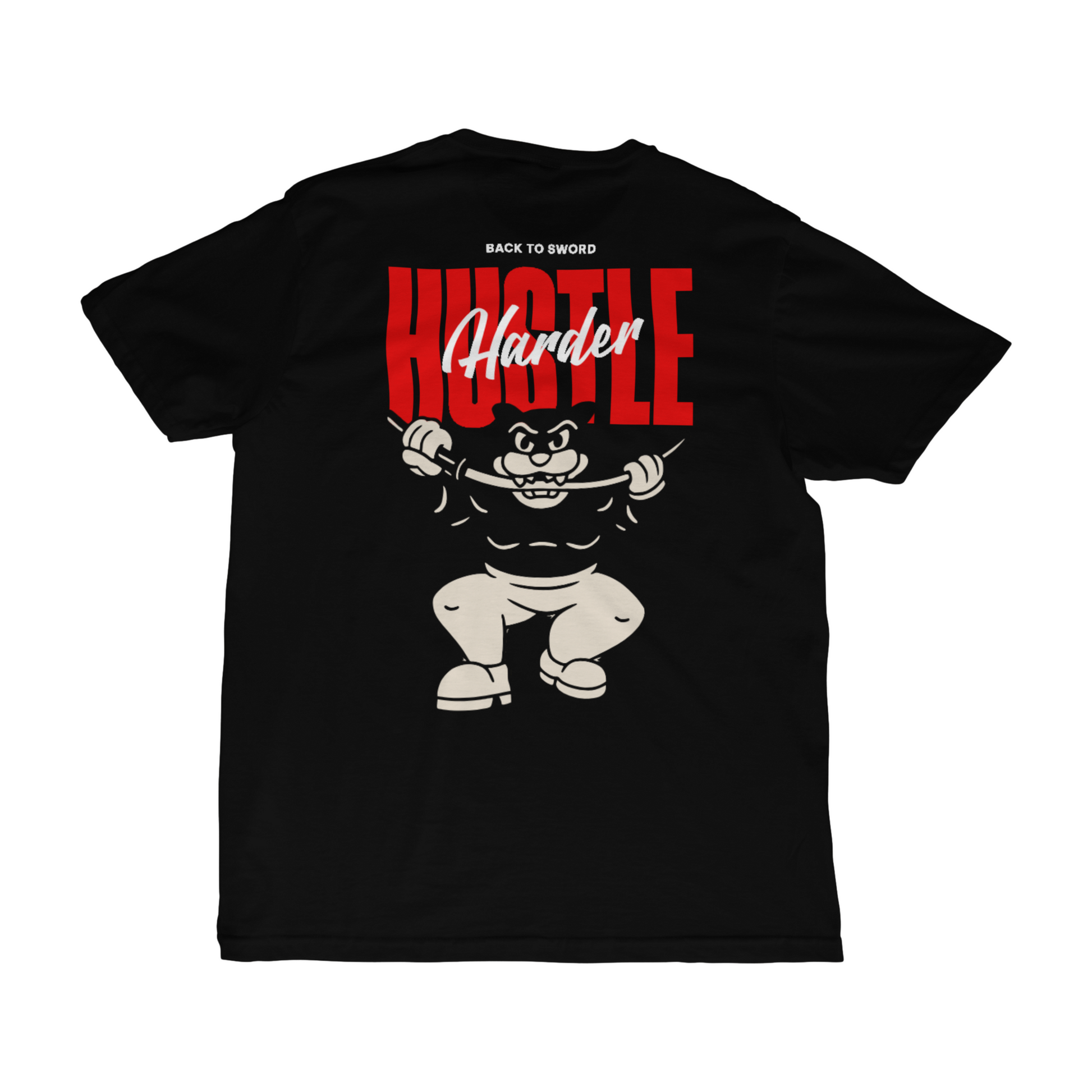 CAMISETA MANGA CORTA NEGRA HUSTLE HARDER | DROP 01 - EMBRACE VIOLENCE