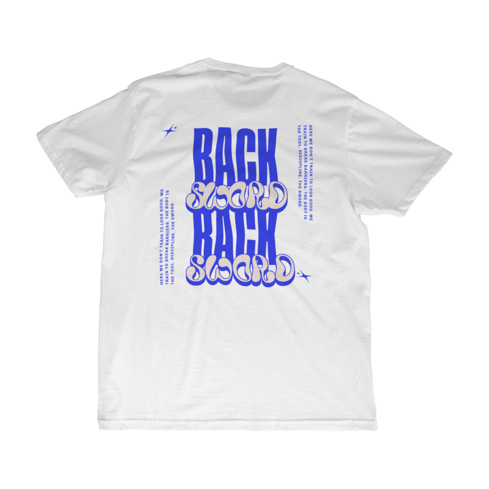 CAMISETA MANGA CORTA BLANCA BACKTOSWORD STUDIO | DROP 01 - EMBRACE VIOLENCE