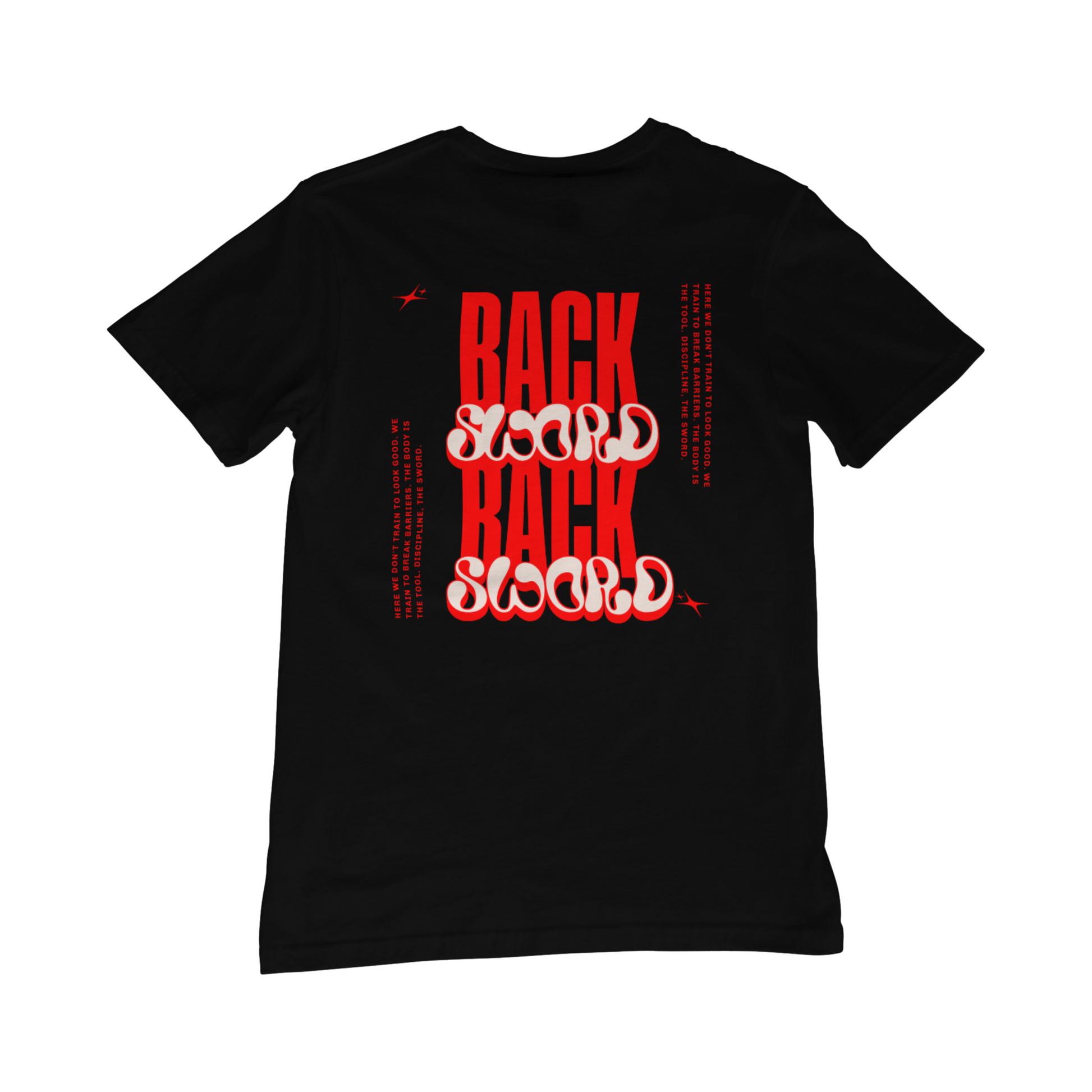 CAMISETA MANGA CORTA NEGRA BACKTOSWORD STUDIO | DROP 01 - EMBRACE VIOLENCE